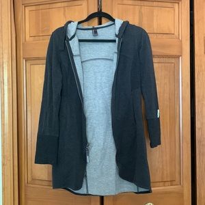 Grey long zip up